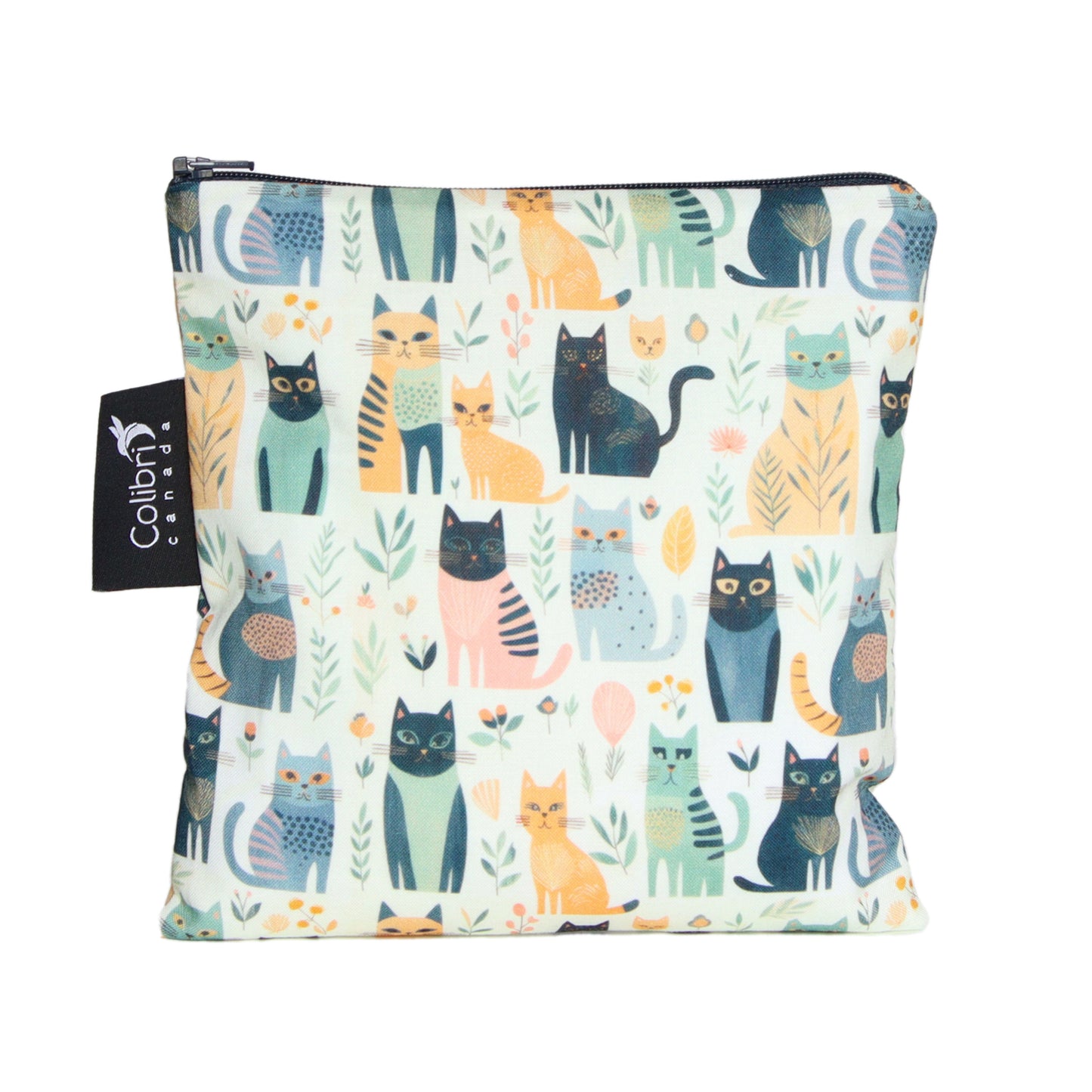 Cats Reusable Snack Bag - Large