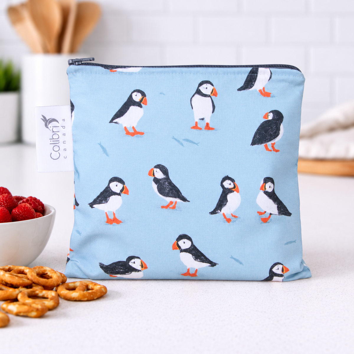 Puffins Reusable Snack Bag - Large