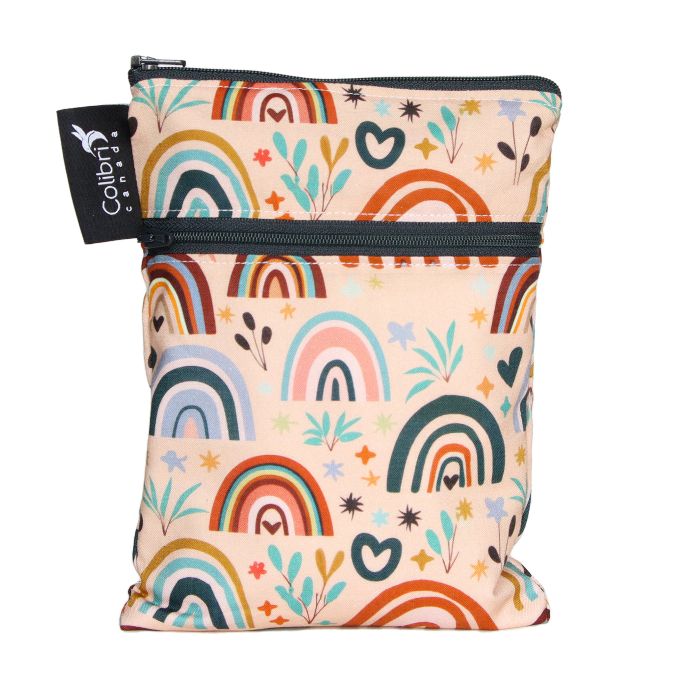 Spring Rainbows Mini Double Duty Wet Bag