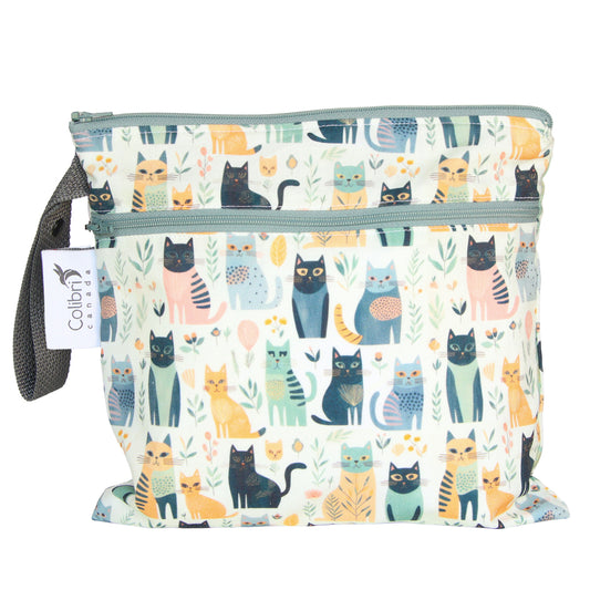 Cats Small Double Duty Wet Bag