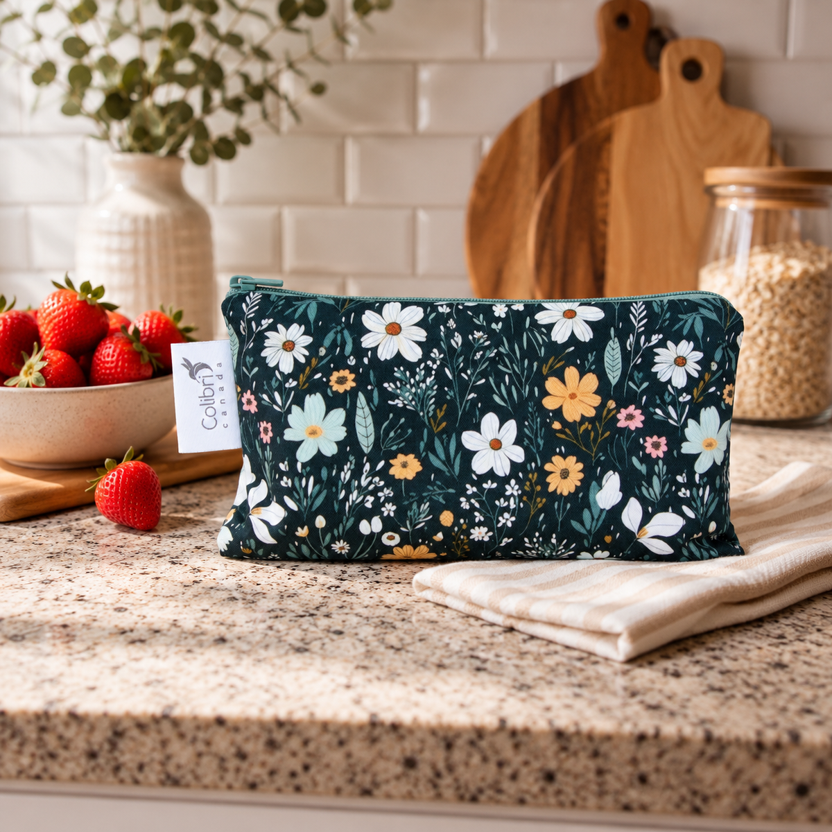 Daisy Reusable Snack Bag - Medium