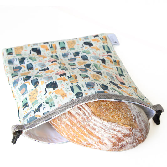 Reusable Bread Bag - Cats