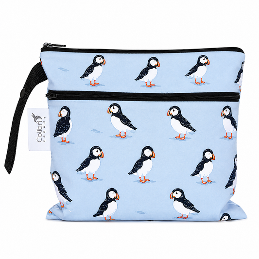 Puffins Small Double Duty Wet Bag