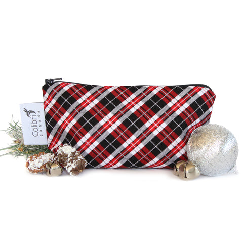 Holiday Plaid Reusable Snack Bag - Medium