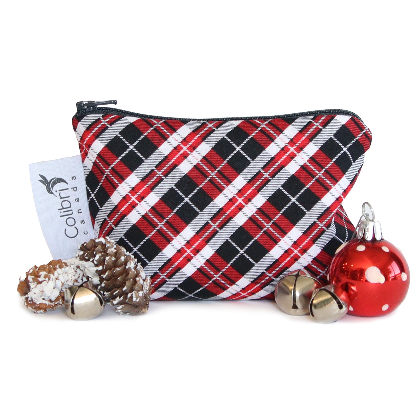 Holiday Plaid Reusable Snack Bag - Small